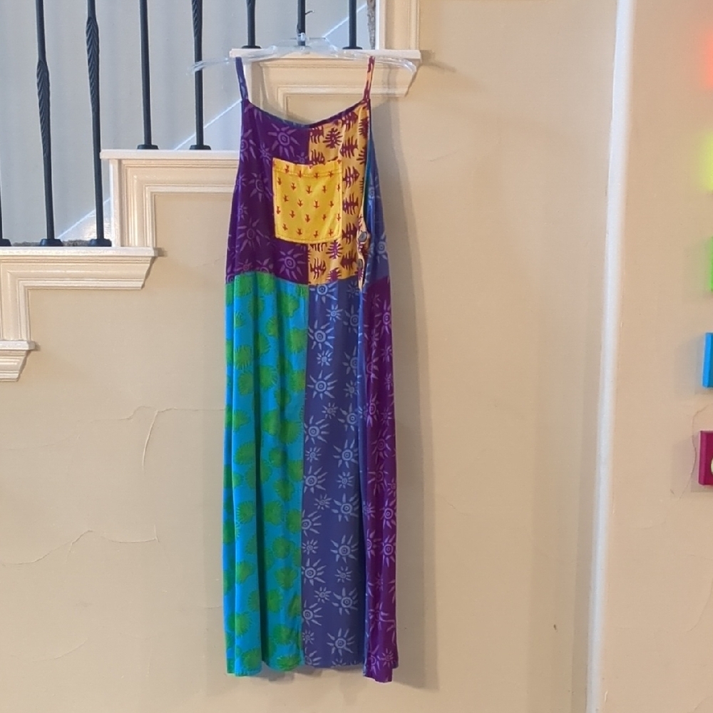 Colorful Patchwork Maxi Dress